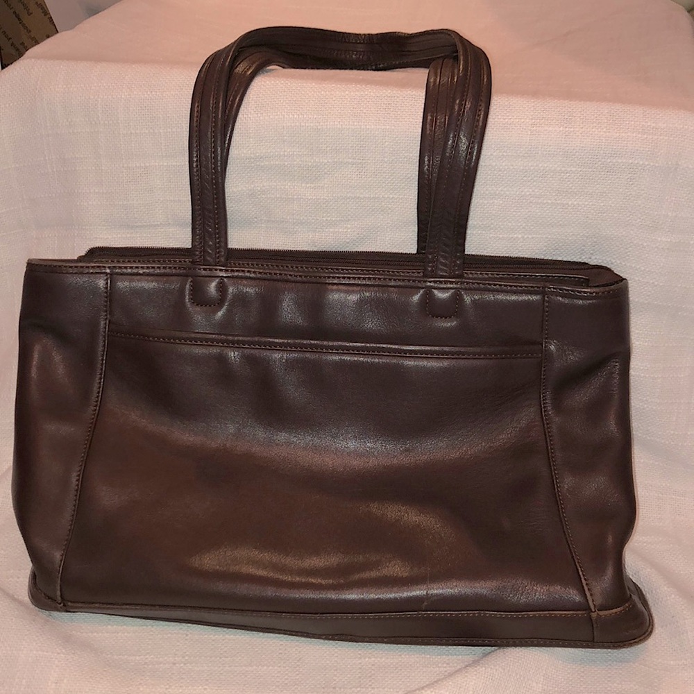 COPY - faux leather brown bag by De Bob. EUC 1…